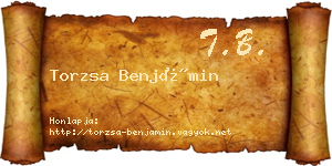 Torzsa Benjámin névjegykártya