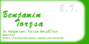 benjamin torzsa business card